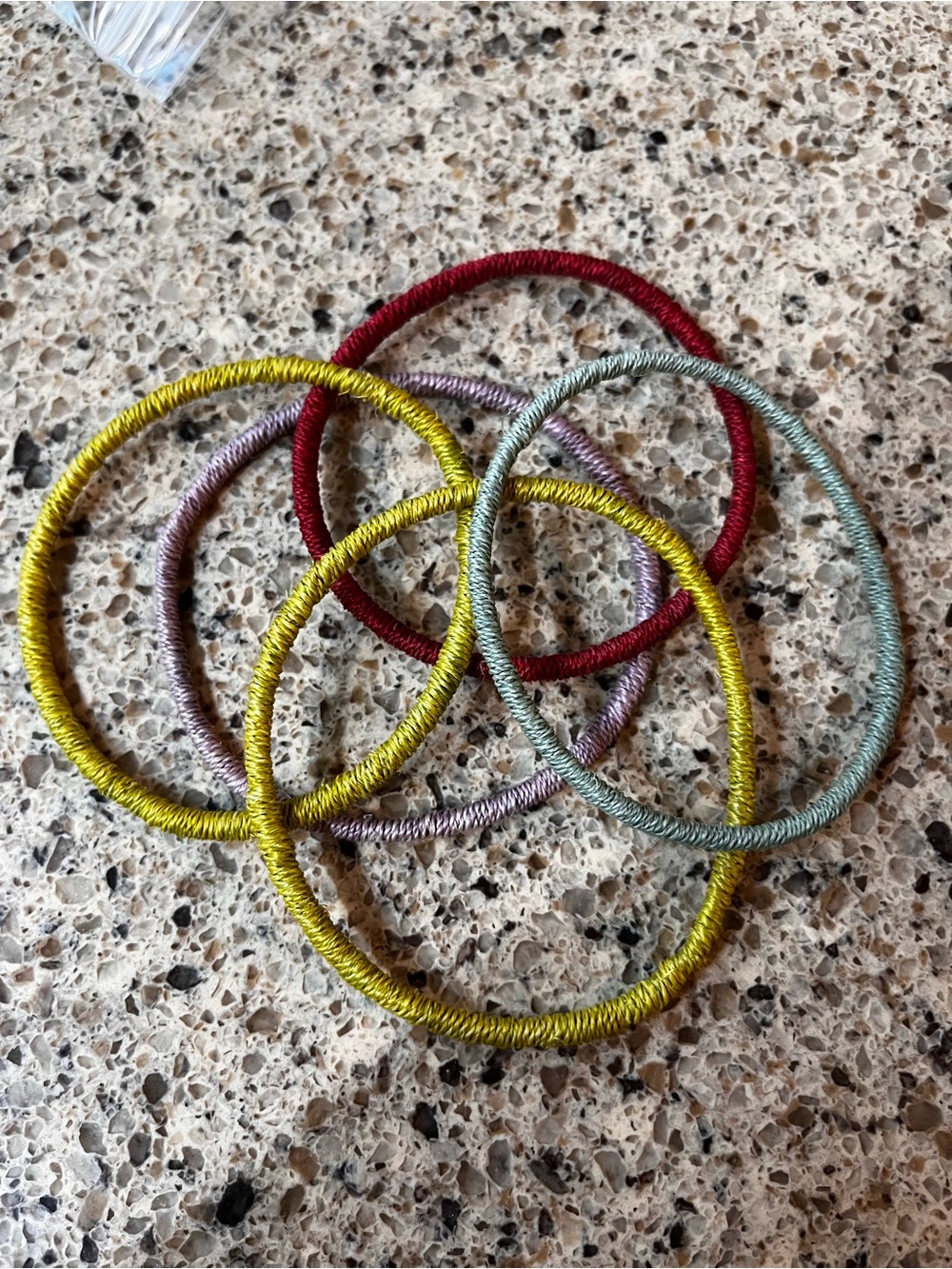 Set of Colorful Wrapped Hair Elastics